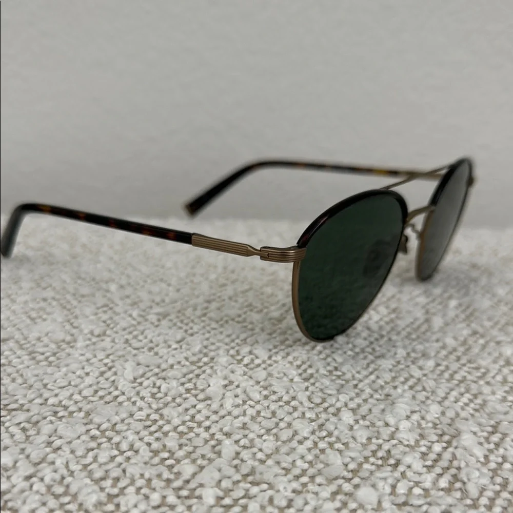 John Varvatos V518 Gold/Tortoise Round Sunglasses